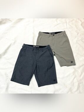 2 Billabong Men’s Stretch Walkshorts / Crossfire Submersible- Light & Dark Grey